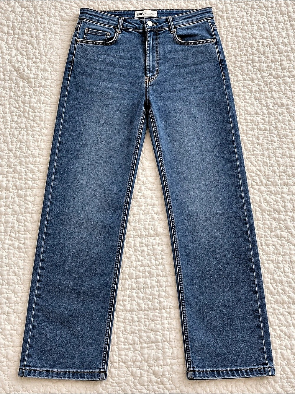 Zara Straight Leg Jeans in Blue Size EU 42 / USA 10 / MEX 32 Like